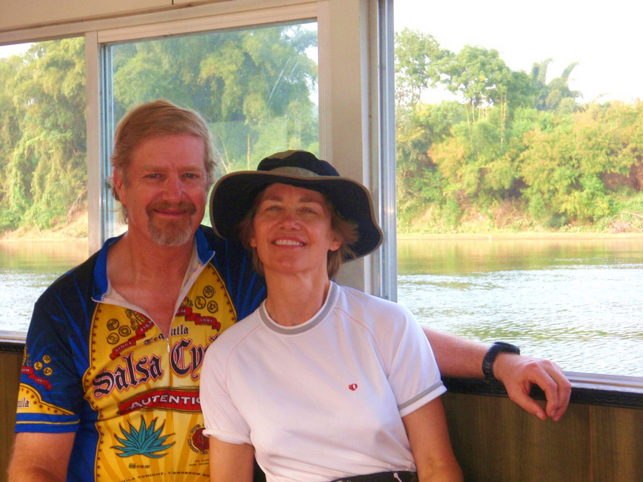 Dennis and Terry Struck on a Chinese River Boat.